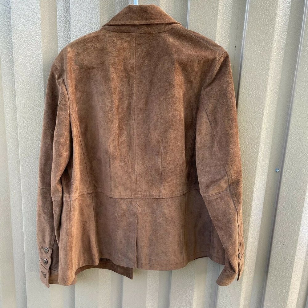 LL Bean Womens Leather Jacket Size Large Regular - Picture 2 of 4